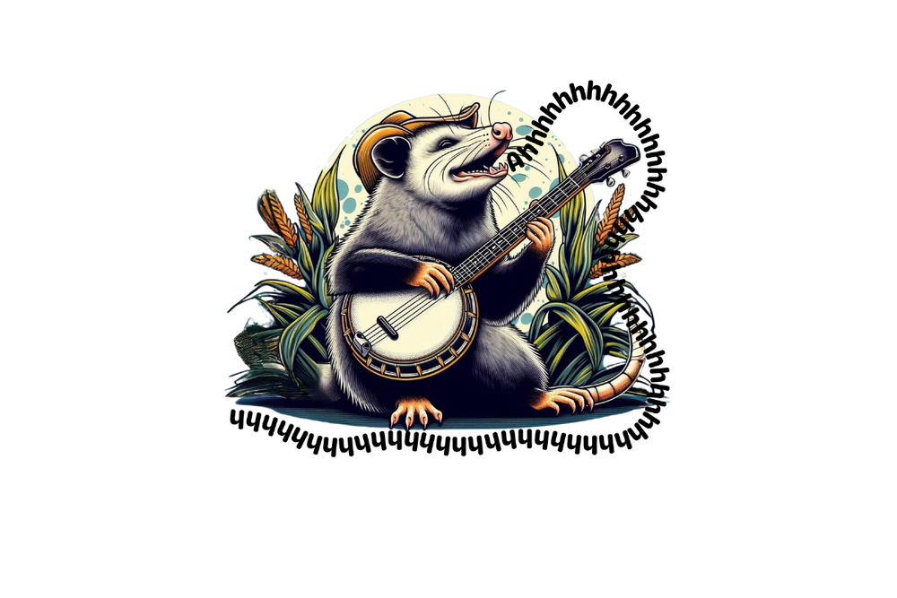 Banjo Possum Sticker 2.5"