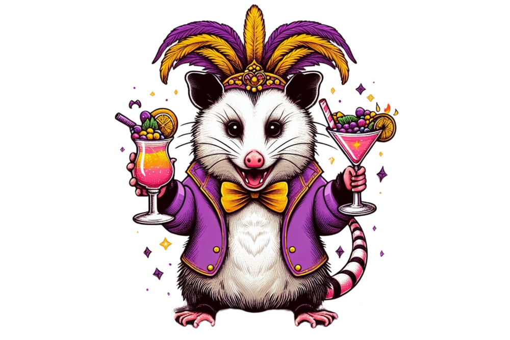 Party Possum Sticker 2.5"